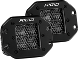 Rigid Industries D Series PRO Midnight Edition - Spot - Diffused - Pair.