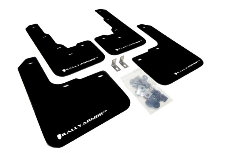 Rally Armor 2013-2016 Dodge Dart UR Black Mud Flap w/ White Logo.