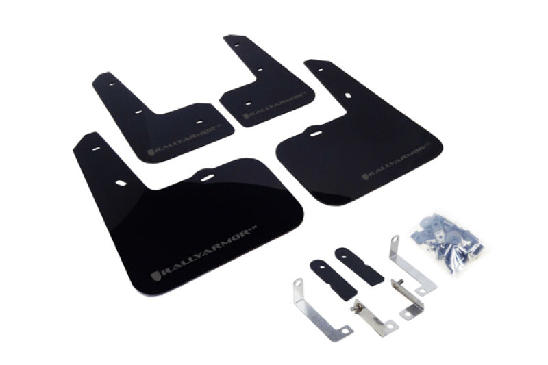 Rally Armor 12-13 Hyundai Veloster UR Black Mud Flap w/ Grey Logo.