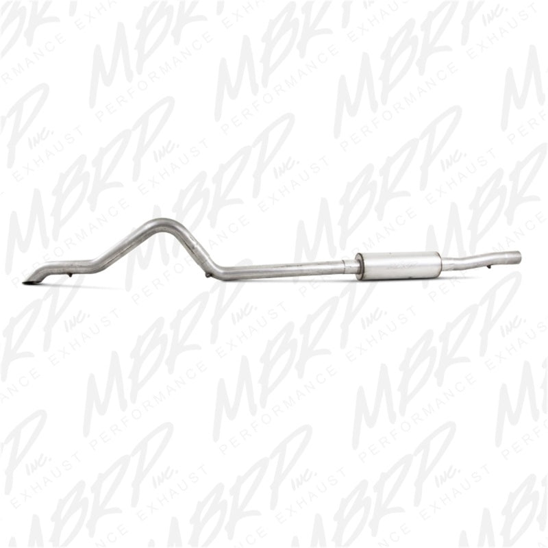 MBRP 2007-2009 Jeep Wrangler (JK) 3.8L V6 4 dr Off-Road Tail Pipe Muffler before Axle.