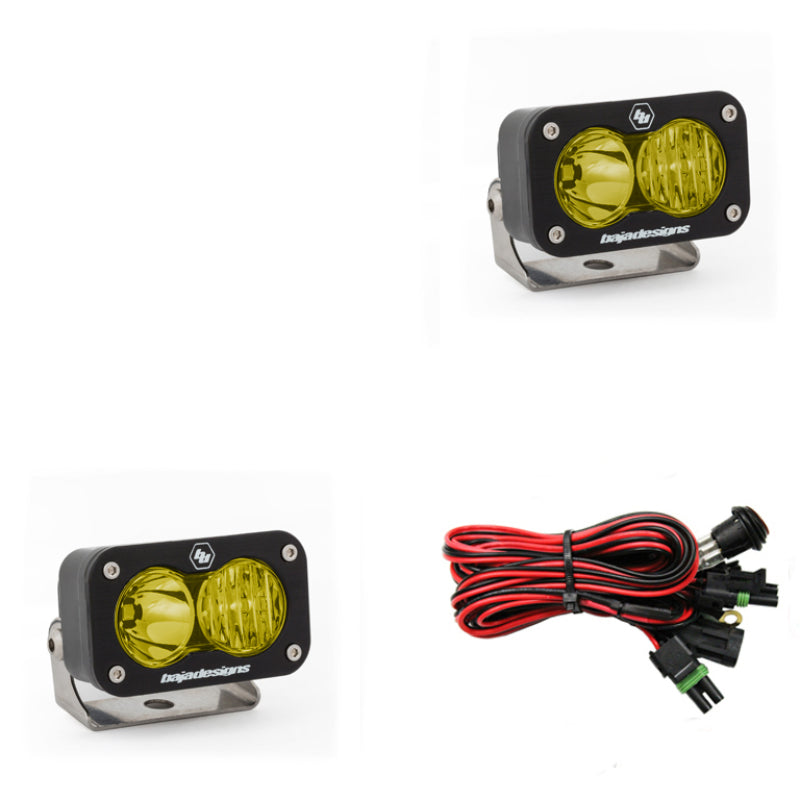 Baja Designs S2 Sport Driving Combo Pattern Pair LED Work Light - Amber.