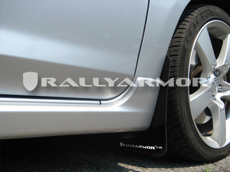 Rally Armor 2004-2009 Mazda3/Speed 3 UR Black Mud Flap w/ White Logo.