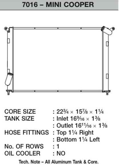 CSF 02-06 Mini Cooper S Radiator.