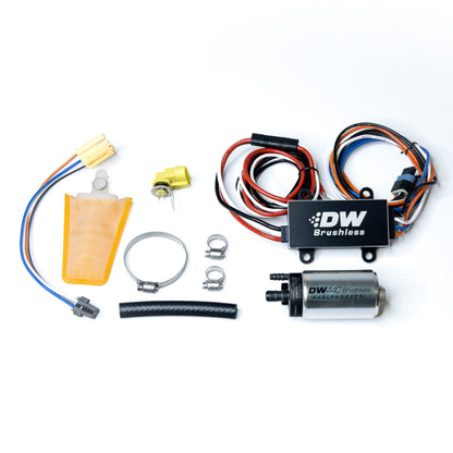 DeatschWerks DW440 440lph Brushless Fuel Pump Single/Dual Controller w/ Install Kit 93-07 Subaru WRX.