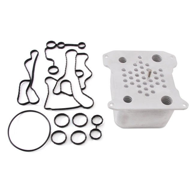 Mishimoto 08-10 Ford 6.4L Powerstroke Replacement Oil Cooler Kit.