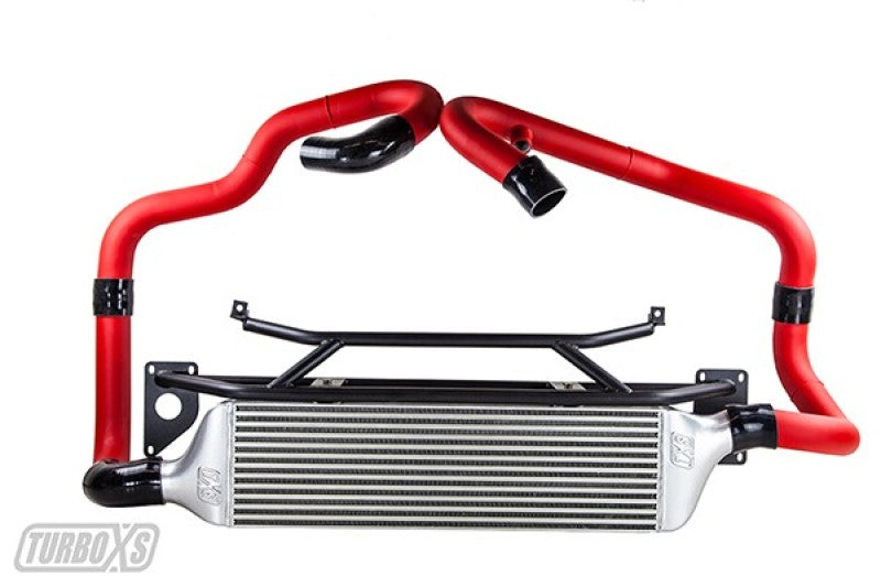 Turbo XS FMIC 2015-2017 Subaru STi - Wrinkle Red Pipes.