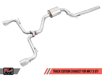 AWE Tuning Track Cat Back Exhaust - Chrome Tips 102mm [3020-32042]