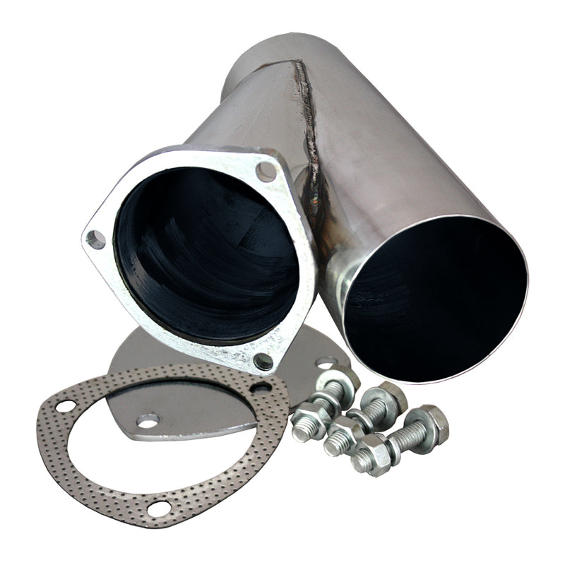 QTP 4in Weld-On QTEC Exhaust Cutout Y-Pipe.