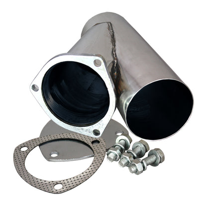 QTP 4in Weld-On QTEC Exhaust Cutout Y-Pipe.