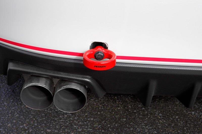 Perrin 15-19 Subaru WRX/STI Tow Hook Kit (Rear) - Red.