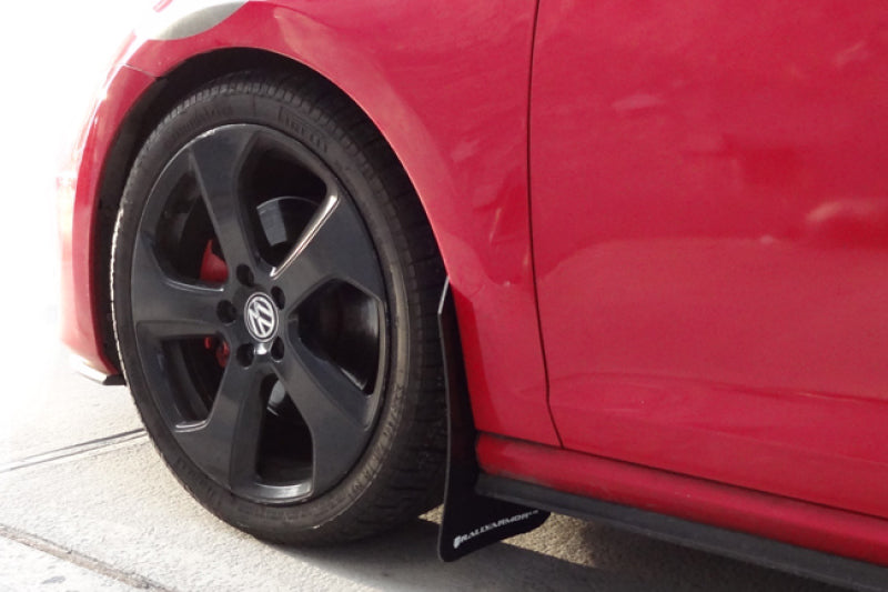 Rally Armor 2015+ VW Golf/GTI/TSI UR Black Mud Flap w/ Silver Logo.
