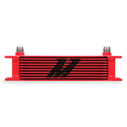 Mishimoto Universal 10 Row Oil Cooler - Red.