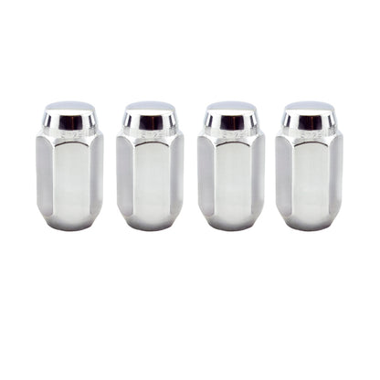 McGard Hex Lug Nut (Cone Seat) M14X1.5 / 22mm Hex / 1.635in. Length (4-Pack) - Chrome.