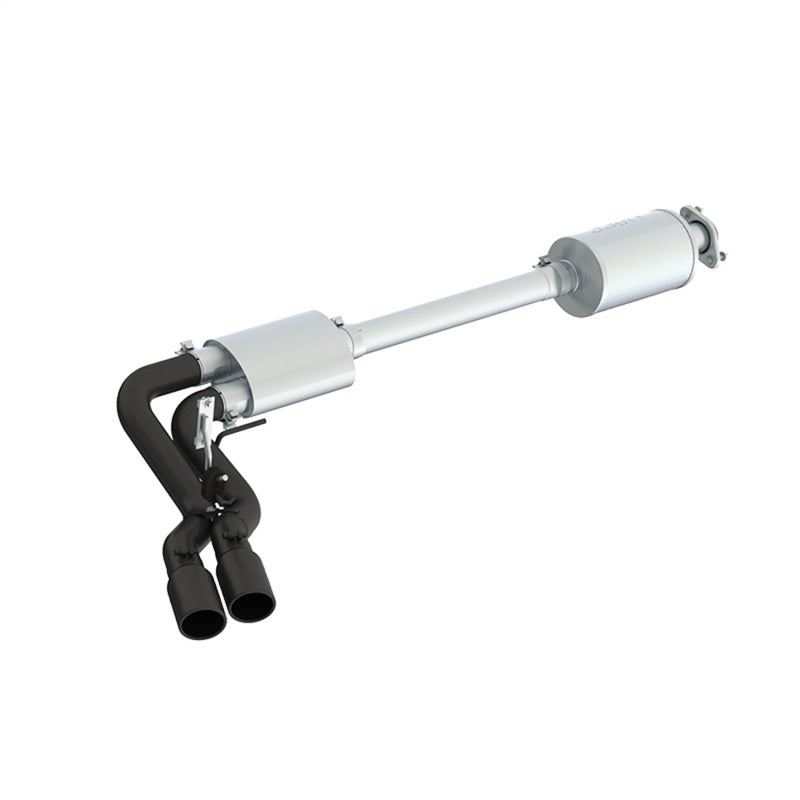 MBRP 15-20 Ford F150 Pre-Axle 4in OD Tips Dual Outlet 3in Black Coated Cat Back Exhaust.