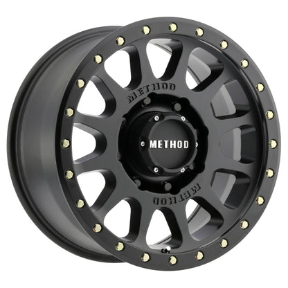 Method MR305 NV HD 17x8.5 0mm Offset 8x170 130.81mm CB Matte Black Wheel.