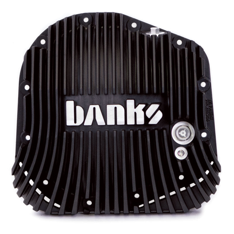 Banks 85-19 Ford F250/ F350 10.25in 12 Bolt Black-Ops Differential Cover Kit.