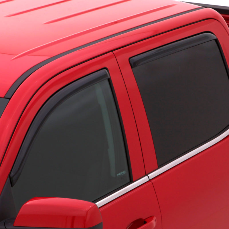 AVS 05-18 Nissan Navara King Cab Ventvisor In-Channel Front & Rear Window Deflectors 4pc - Smoke.
