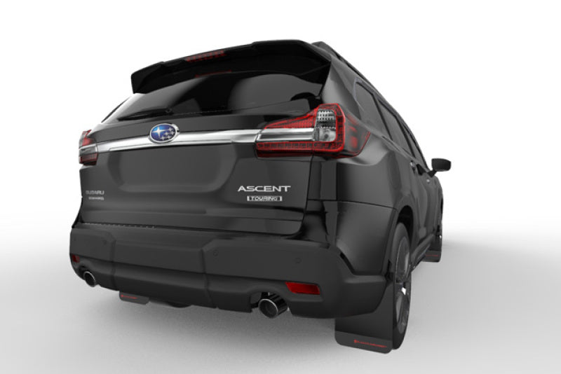 Rally Armor 18-19 Subaru Ascent UR Black Mud Flap w/ Grey Logo.