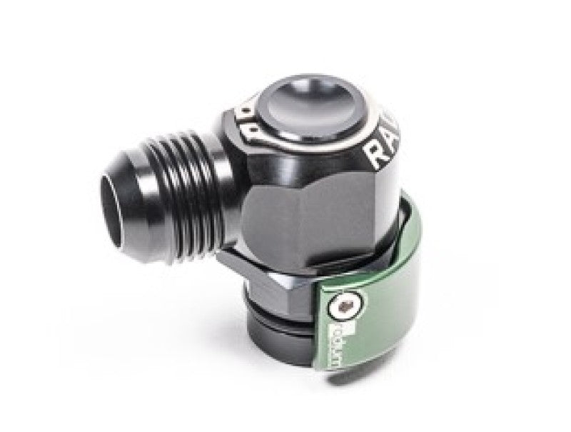 Radium V2 Quick Connect 19mm Male to 10AN Male 90 Degree.