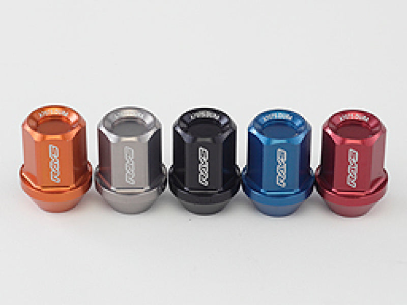 Rays Dura-Nut L32 Straight Type 12x1.25 Lug Nut Set 16 Lug 4 Lock Set - Blue.