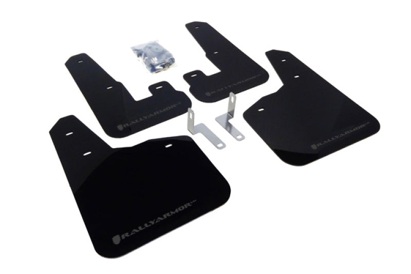 Rally Armor 2010+ Subaru Legacy UR Black Mud Flap w/ Grey Logo.