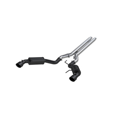 MBRP 15 Ford Mustang GT 5.0 3in Cat Back Dual Split Rear Street Version 4.5in Tips - Black Coated.