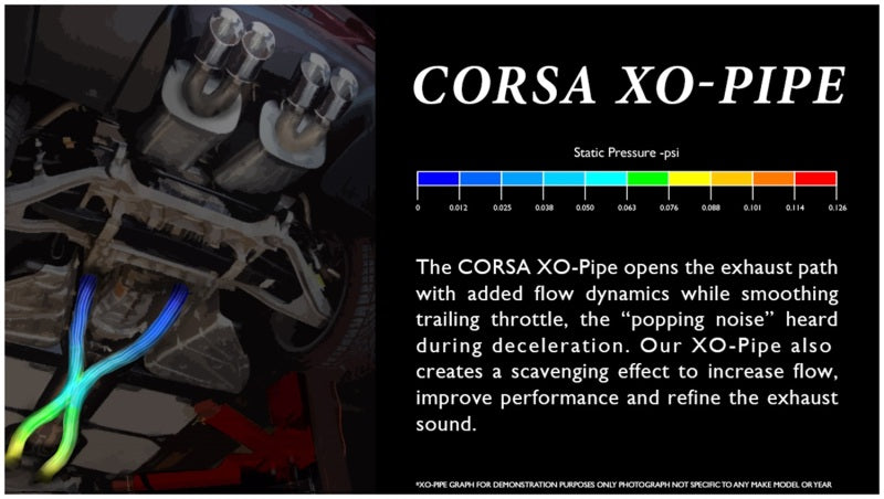 Corsa 09-11 Chevrolet Corvette C6 6.2L V8 XO Pipe Exhaust.