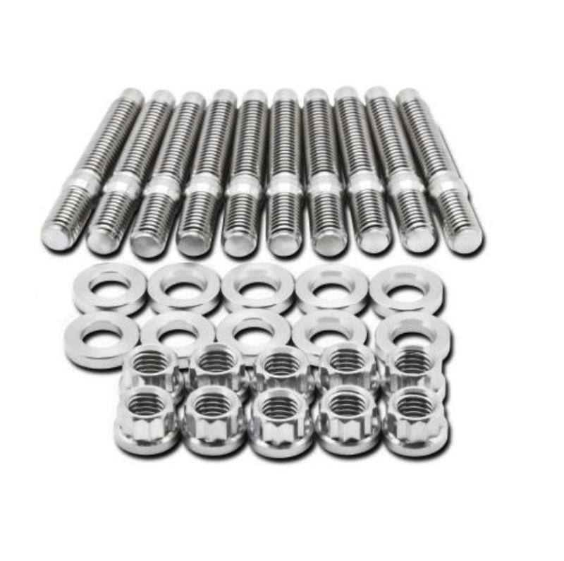 BLOX Racing SUS303 Stainless Steel Exhaust Manifold Stud Kit M8 x 1.25mm 45mm in Length - 9-piece.