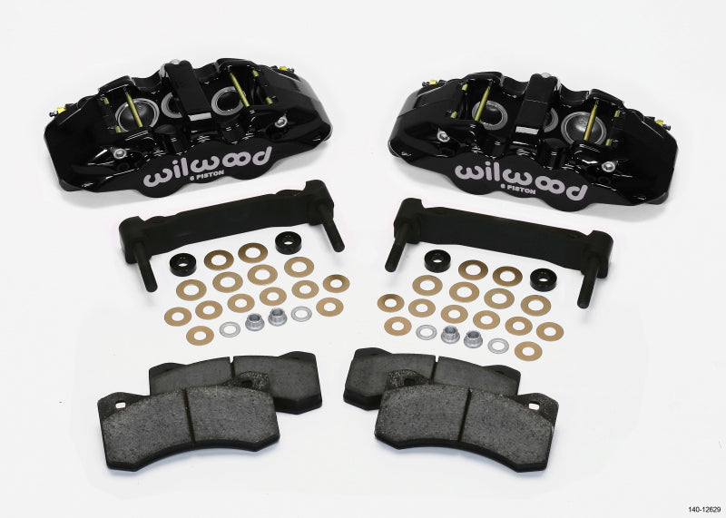 Wilwood AERO6 Front Caliper & Bracket Kit - Black 97-13 C5/C6 Corvette w/ OEM HD/Z51 Rotors.
