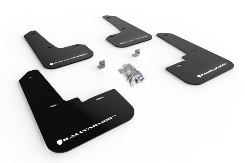 Rally Armor 20+ Subaru Legacy UR Black Mud Flap w/ White Logo.