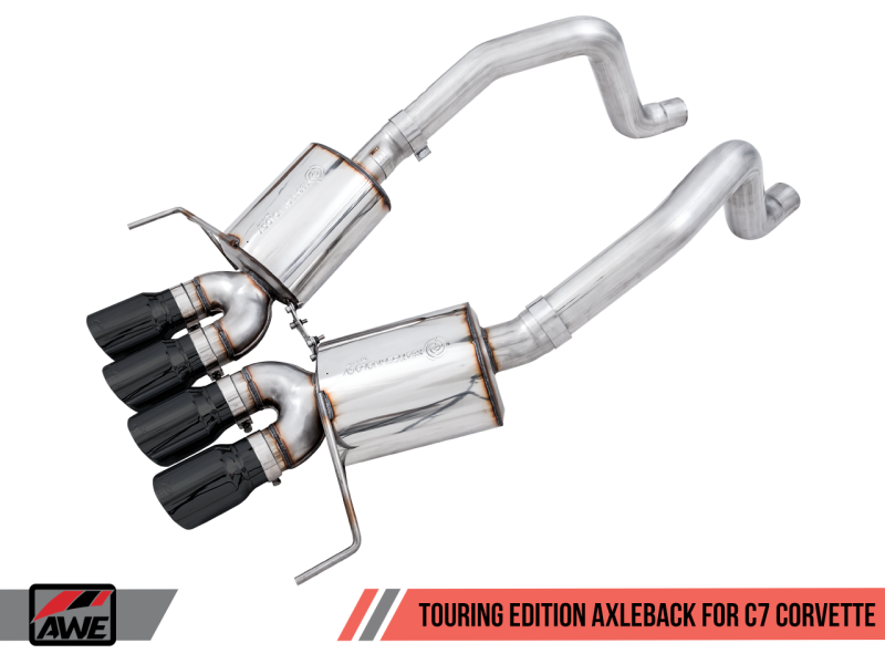 AWE Tuning 14-19 Chevy Corvette C7 Z06/ZR1 (w/o AFM) Touring Edition Axle-Back Exhaust w/Black Tips.