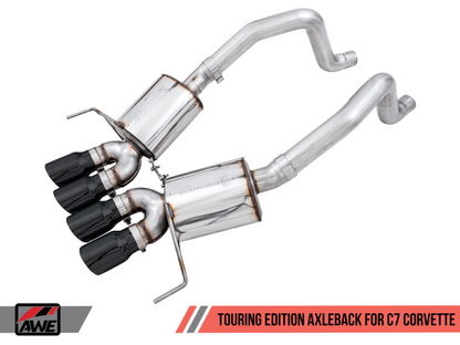 AWE Tuning 14-19 Chevy Corvette C7 Z06/ZR1 (w/o AFM) Touring Edition Axle-Back Exhaust w/Black Tips.