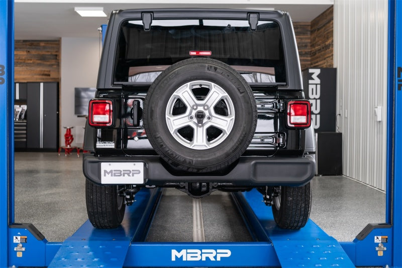 MBRP 18-20 Jeep Wrangler JL 2.5in Single Rear Exit Cat Back Exhaust - T304.