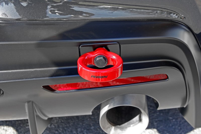 Perrin 2020 Toyota Supra Tow Hook Kit (Rear) - Red.