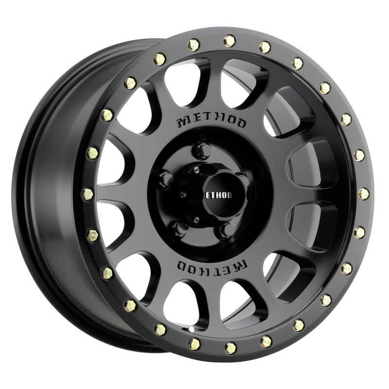 Method MR305 NV 17x8.5 0mm Offset 5x5.5 108mm CB Matte Black Wheel.