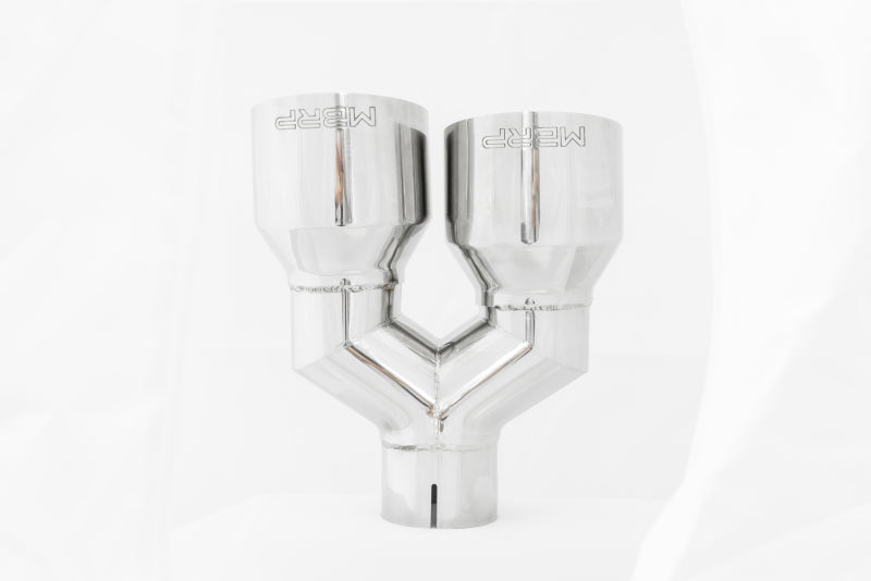 MBRP Universal T304 SS Dual Tip 4in OD/2.5in Inlet.