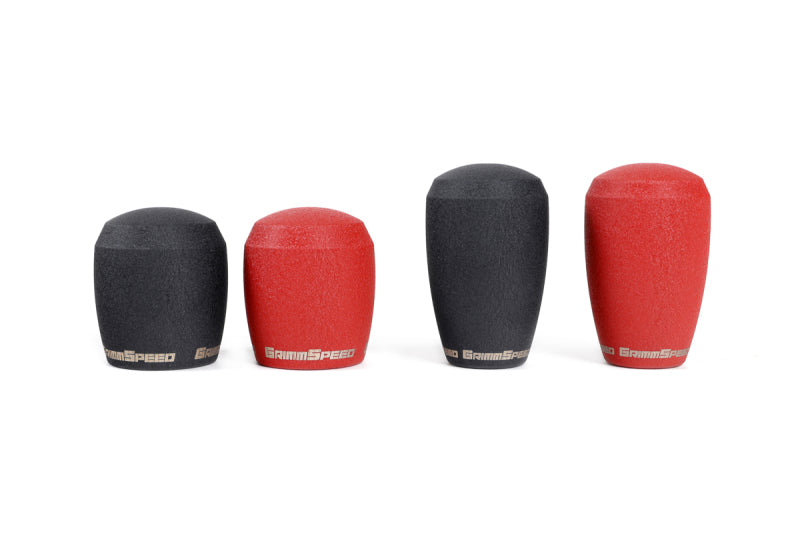 GrimmSpeed Stubby Shift Knob Stainless Steel Red - M12x1.25.