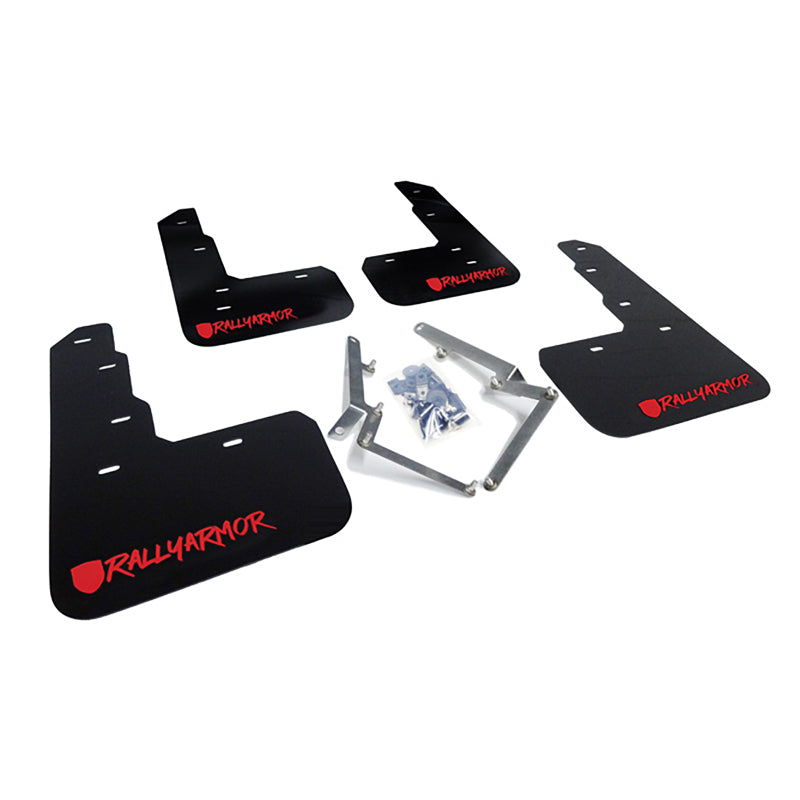 Rally Armor 17-18 Honda Civic Type R (Type R Only) UR Black Mud Flap w/ Red Logo and Altered Font.