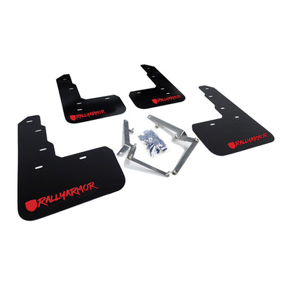 Rally Armor 17-18 Honda Civic Type R (Type R Only) UR Black Mud Flap w/ Red Logo and Altered Font.