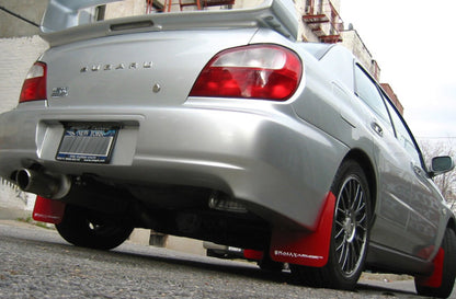 Rally Armor 02-07 Subaru WRX/STI/RS/2.5i (wagons req mod) UR Red Mud Flap w/ White Logo.