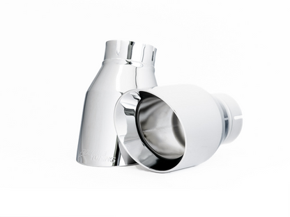 AWE Tuning Audi B9 A4 Track Edition Exhaust Dual Outlet - Chrome Silver Tips (Includes DP)