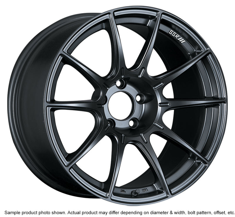 SSR GTX01 18x9.5 5x114.3 22mm Offset Flat Black Wheel Evo 8 9 X / G35 / 350z / 370z.
