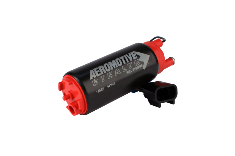 Aeromotive 340 Series Stealth In-Tank E85 Fuel Pump - Offset Inlet - Inlet Inline w/ Outlet.