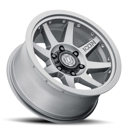 ICON Rebound Pro 17x8.5 5x5 -6mm Offset 4.5in BS 71.5mm Bore Titanium Wheel.