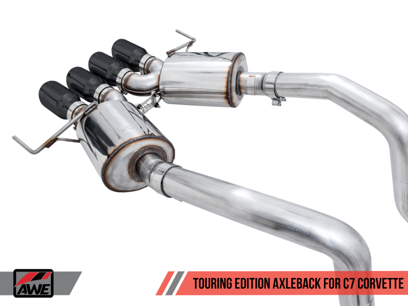 AWE Tuning 14-19 Chevy Corvette C7 Z06/ZR1 (w/o AFM) Touring Edition Axle-Back Exhaust w/Black Tips.