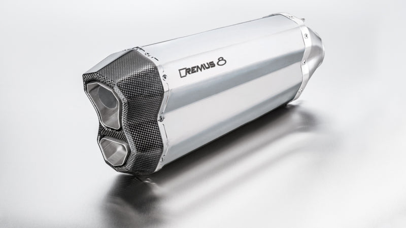 Remus 18-20 BMW R 1250 GS/Adventure Remus 8 Stainless Steel Race Slip On (Connection Tube Req).