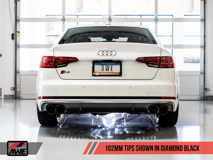 AWE Tuning Touring Catback Exhaust - Diamond Black 102MM Tips | 3010-43050
