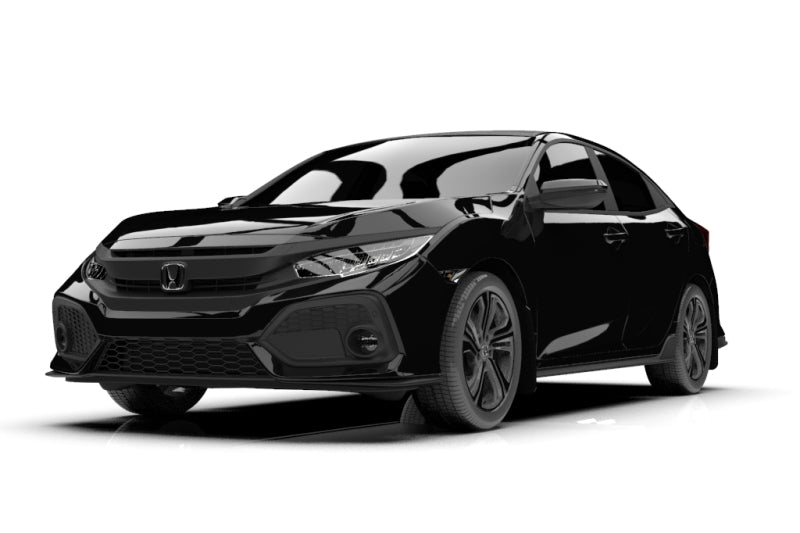 Rally Armor 17-19 Honda Civic Sport Touring UR Black Mud Flap w/ Red Logo.