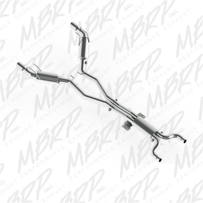 MBRP 2010 Chev Camaro V8 6.2L Automatic (L99) 3 Dual Cat Back Round Tips T409.
