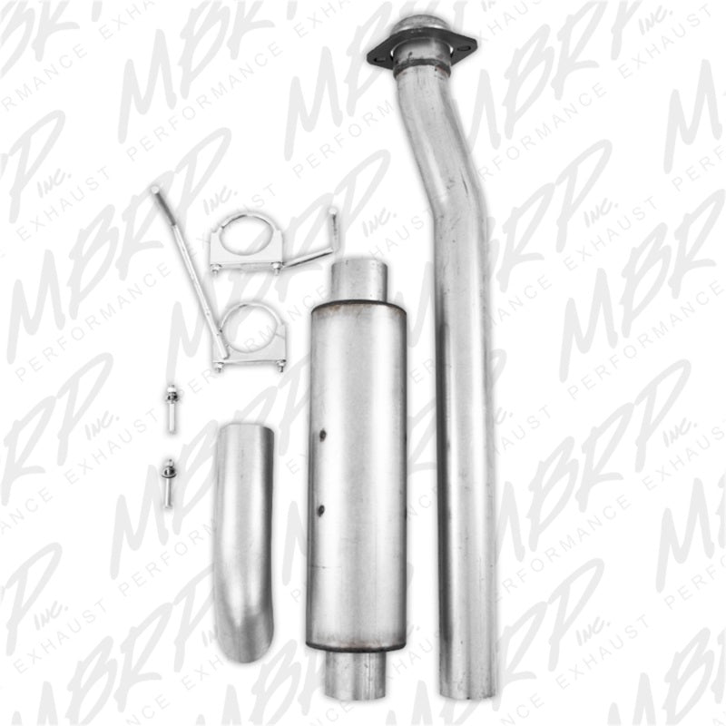 MBRP 11-12 Ford F-150 SVT Raptor 6.2L EC-SB/CC-SB 3.5in Cat Back Single Turn Down Alum Exhaust.